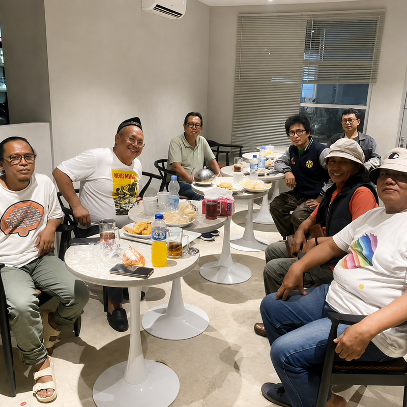 Pimpinan balai budaja bersama pelukis-pelukis ternama